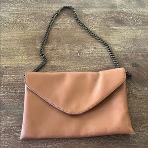 J Crew leather envelope bag